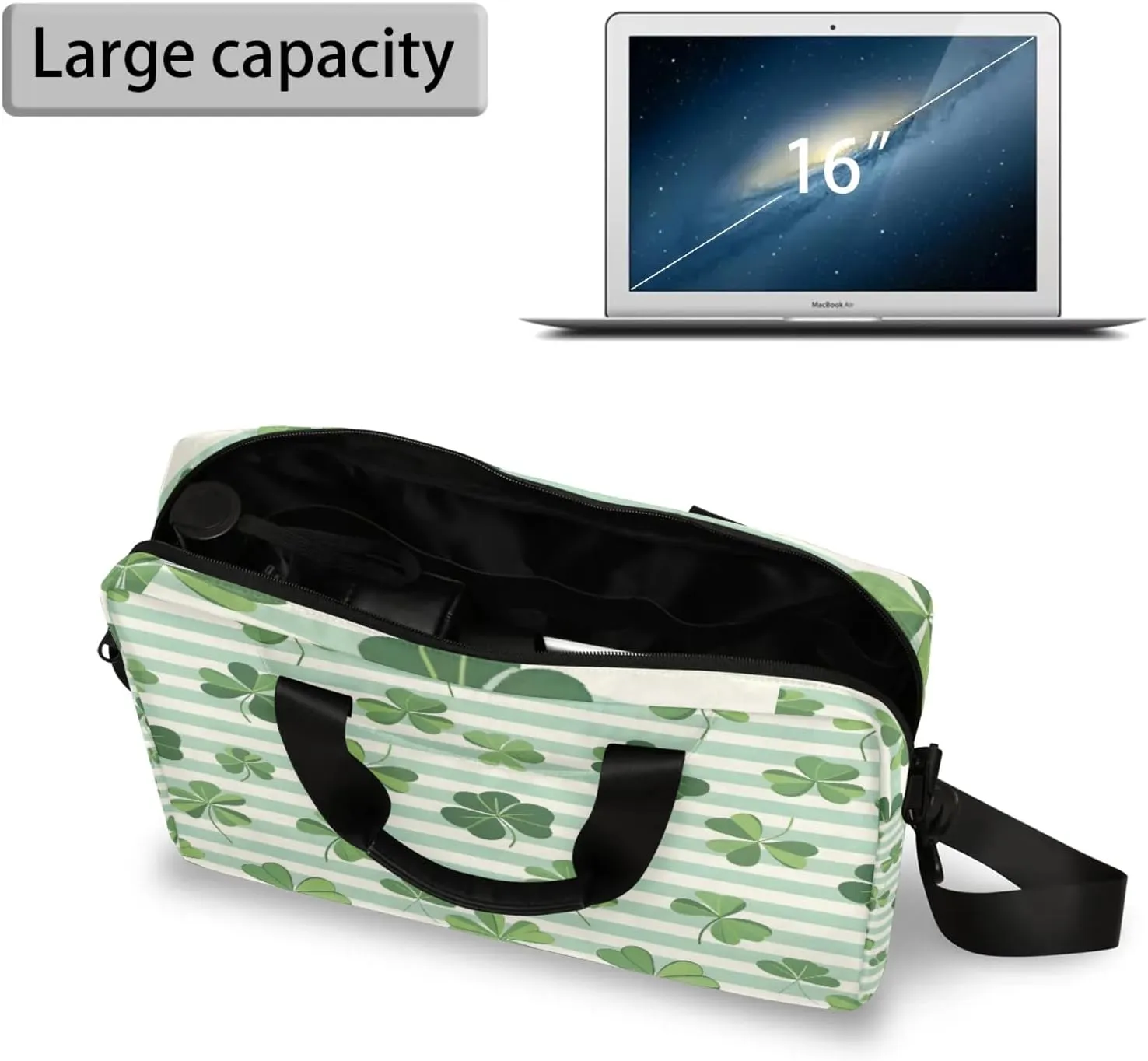 Laptop Bag 15.6 Inch Laptop Sleeve Case with Shoulder Straps Computer Slim Briefcase for Men and Women