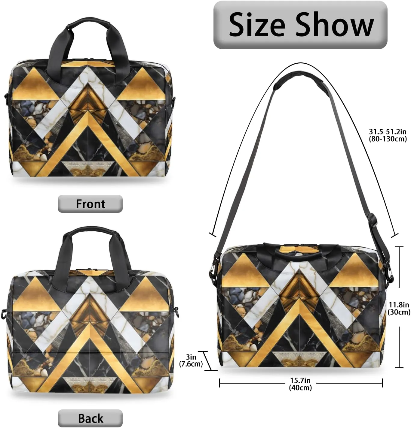 Laptop Bag 15.6 Inch Laptop Sleeve Case with Shoulder Straps Computer Slim Briefcase for Men and Women