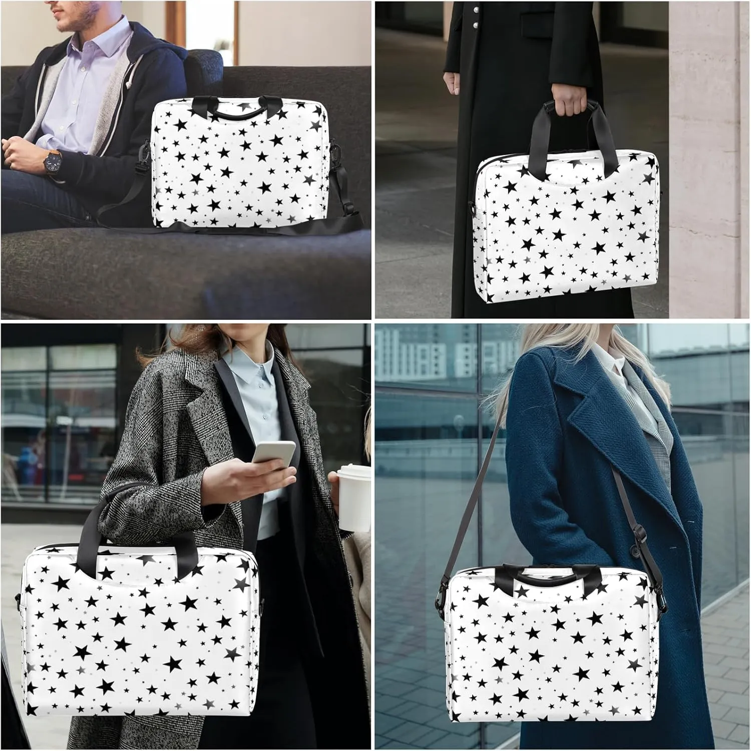 Laptop Bag 15.6 Inch Laptop Sleeve Case with Shoulder Straps Computer Slim Briefcase for Men and Women