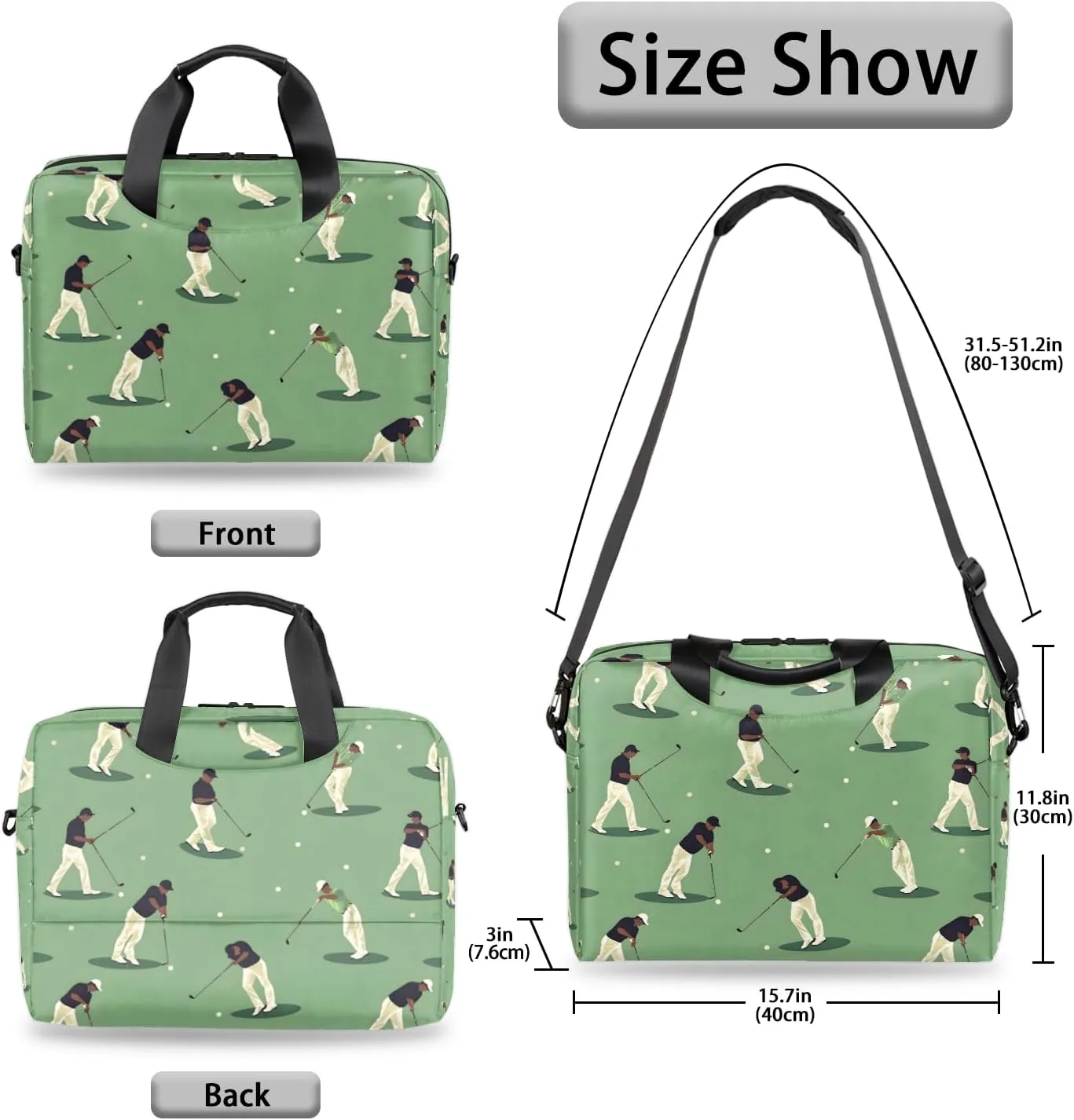 Laptop Bag 15.6 Inch Laptop Sleeve Case with Shoulder Straps Computer Slim Briefcase for Men and Women