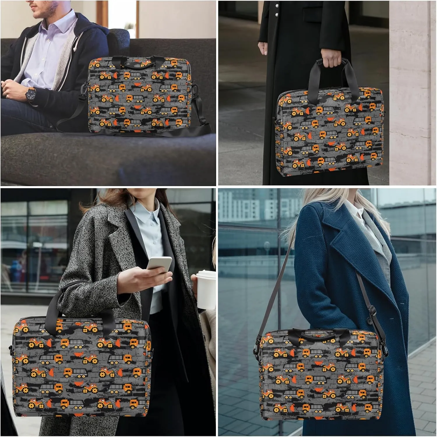 Laptop Bag 15.6 Inch Laptop Sleeve Case with Shoulder Straps Computer Slim Briefcase for Men and Women
