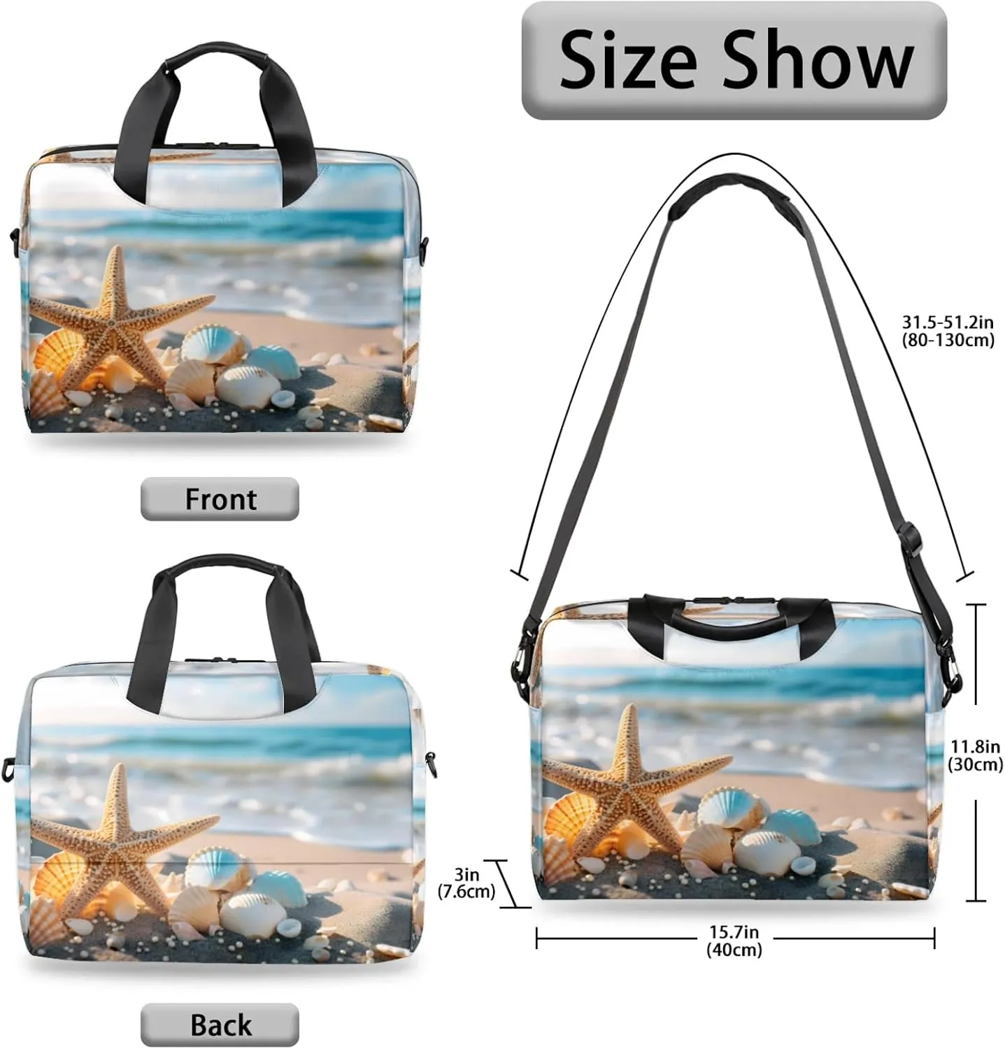 Laptop Bag 15.6 Inch Laptop Sleeve Case with Shoulder Straps Computer Slim Briefcase for Men and Women