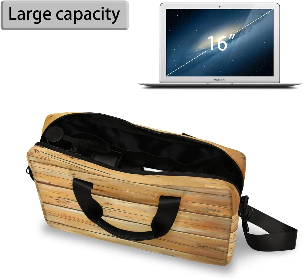 Laptop Bag 15.6 Inch Laptop Sleeve Case with Shoulder Straps Computer Slim Briefcase for Men and Women