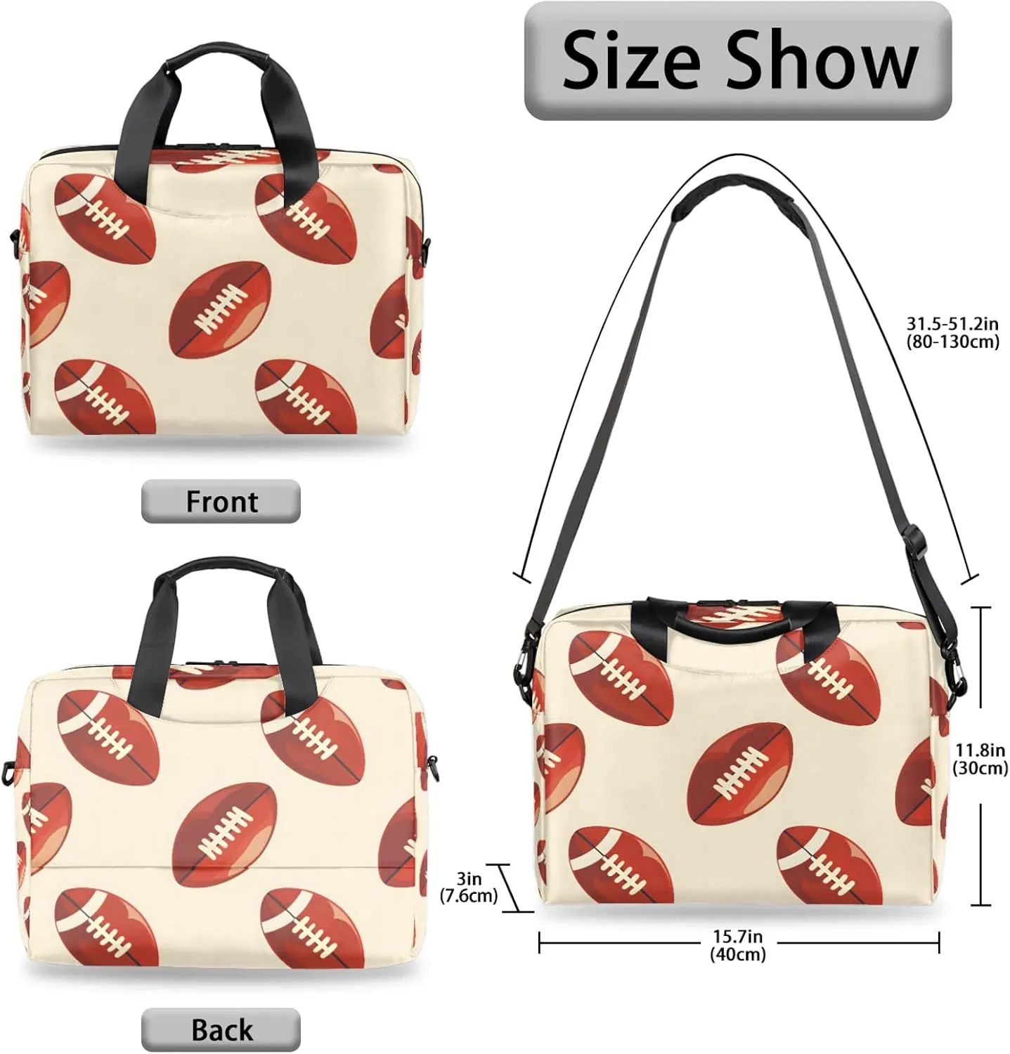 Laptop Bag 15.6 Inch Laptop Sleeve Case with Shoulder Straps Computer Slim Briefcase for Men and Women