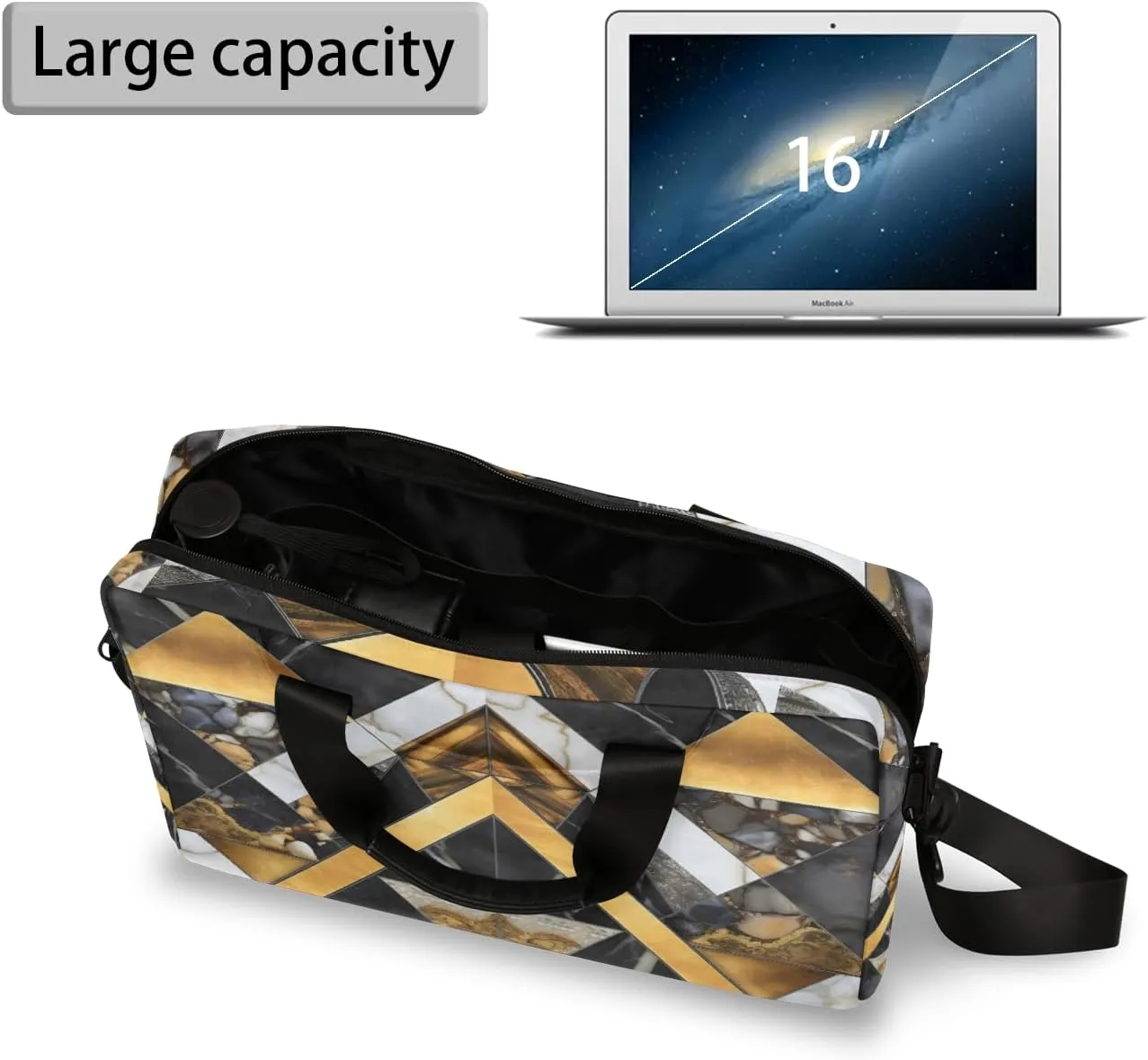 Laptop Bag 15.6 Inch Laptop Sleeve Case with Shoulder Straps Computer Slim Briefcase for Men and Women