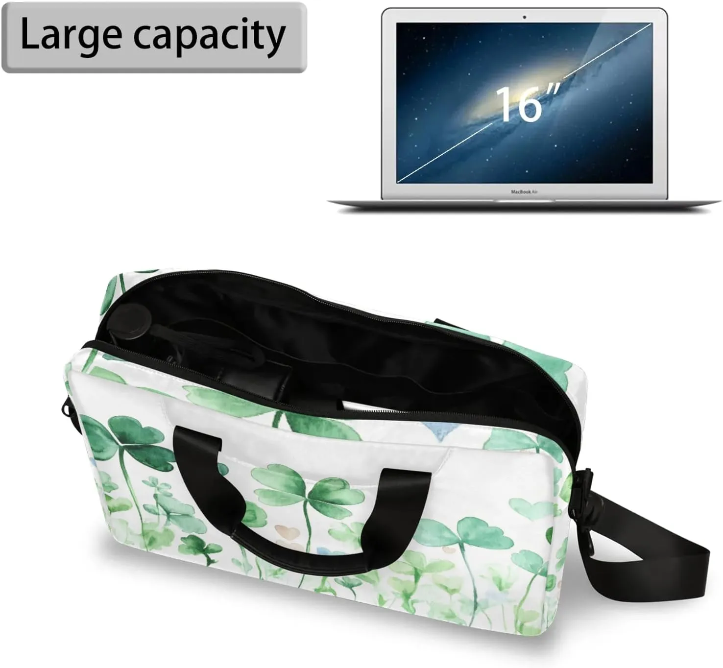 Laptop Bag 15.6 Inch Laptop Sleeve Case with Shoulder Straps Computer Slim Briefcase for Men and Women