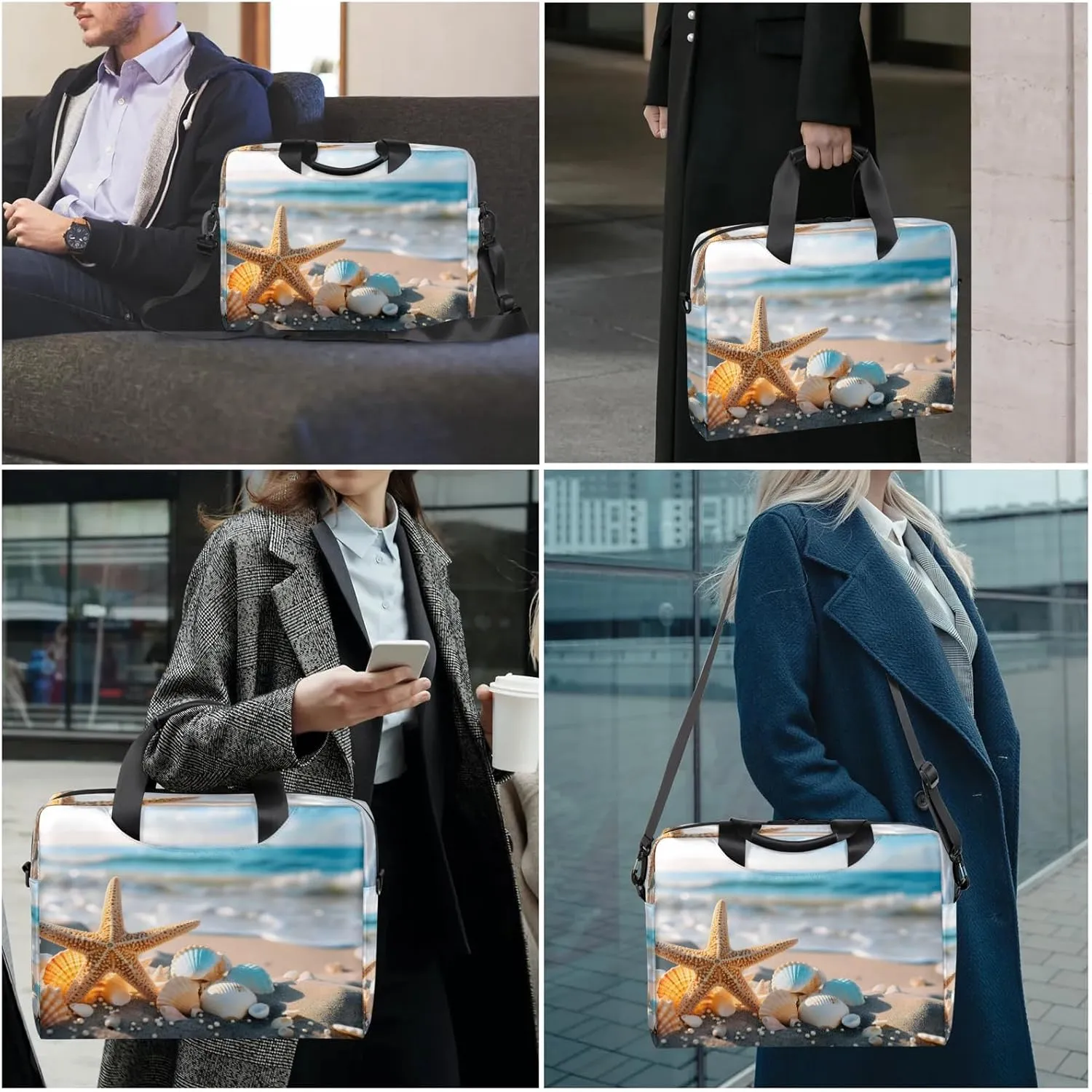 Laptop Bag 15.6 Inch Laptop Sleeve Case with Shoulder Straps Computer Slim Briefcase for Men and Women