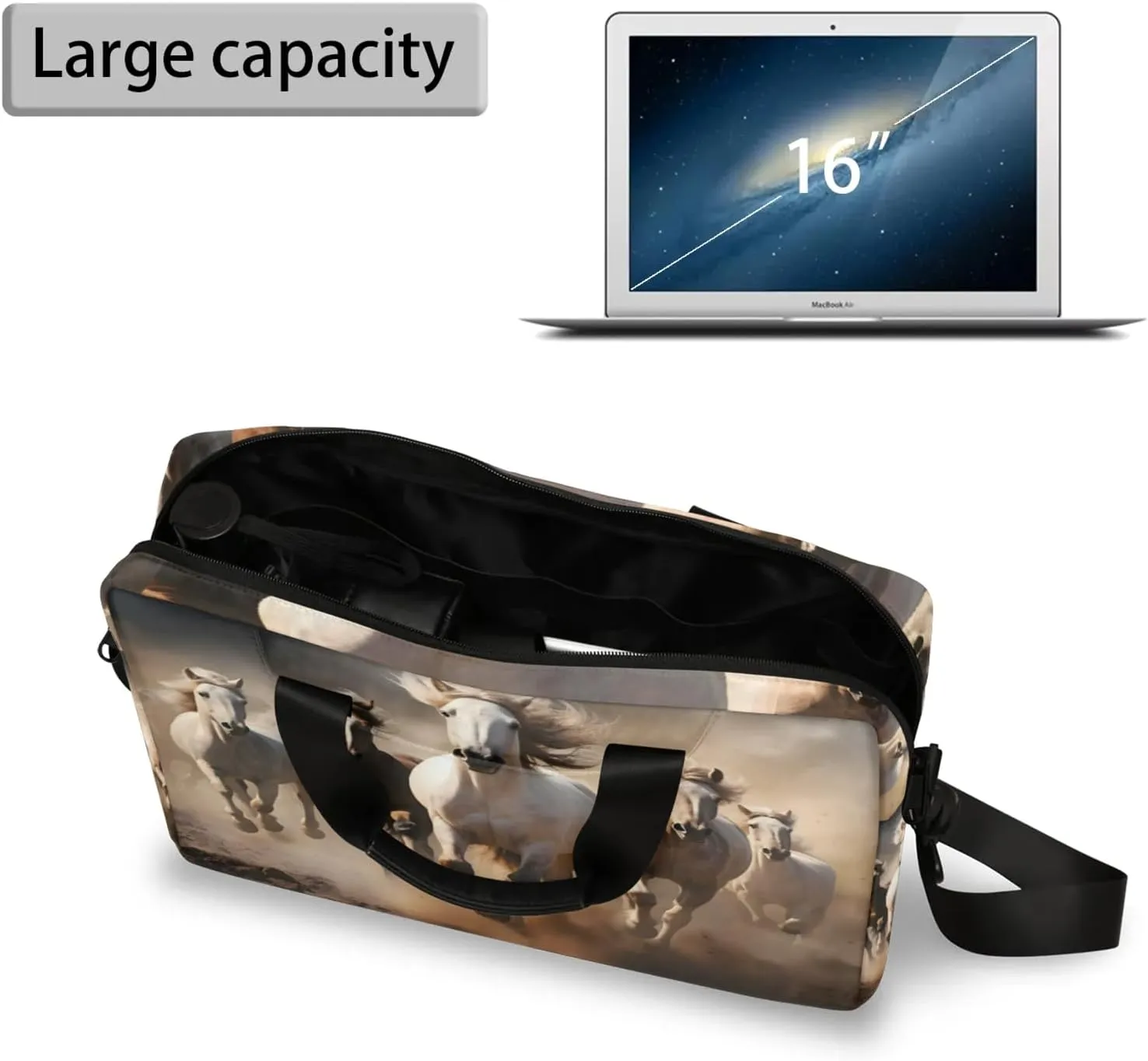 Laptop Bag 15.6 Inch Laptop Sleeve Case with Shoulder Straps Computer Slim Briefcase for Men and Women