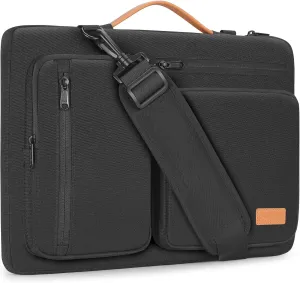 Laptop Bag Case 15.6 Inch Computer Shoulder Sleeve for 16" MacBook Pro M3 Air M2 Max/16 Lenovo IdeaPad Flex 5i/Thinkbook 16  /15" IdeaPad Gaming 3i/Dell XPS 15/LG Gram 15,Black