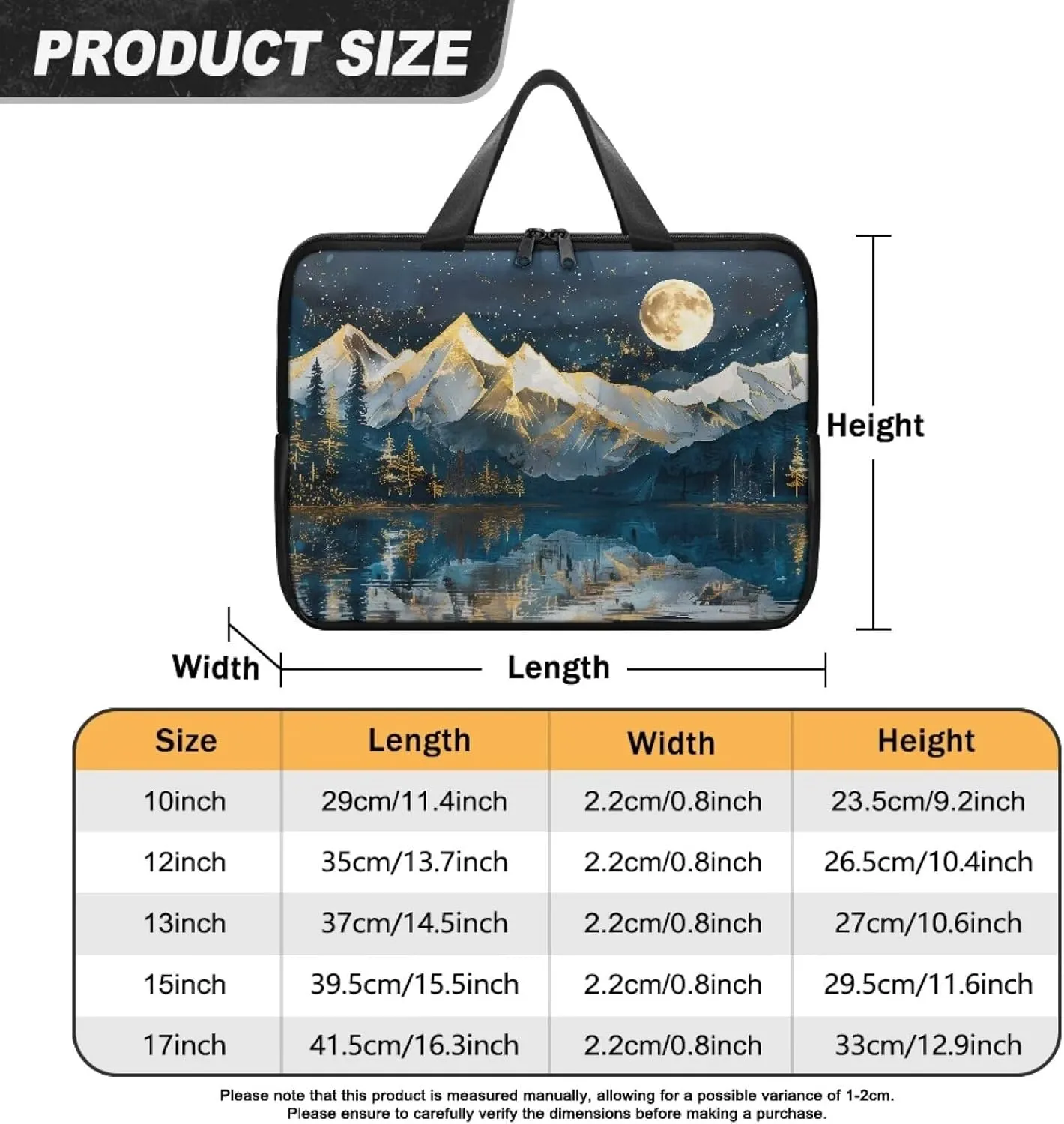 Laptop Bag Case Leather Laptop Sleeve with Handle Shockproof Computer Carrying Bag Cover 10 Inch- 17 Inch