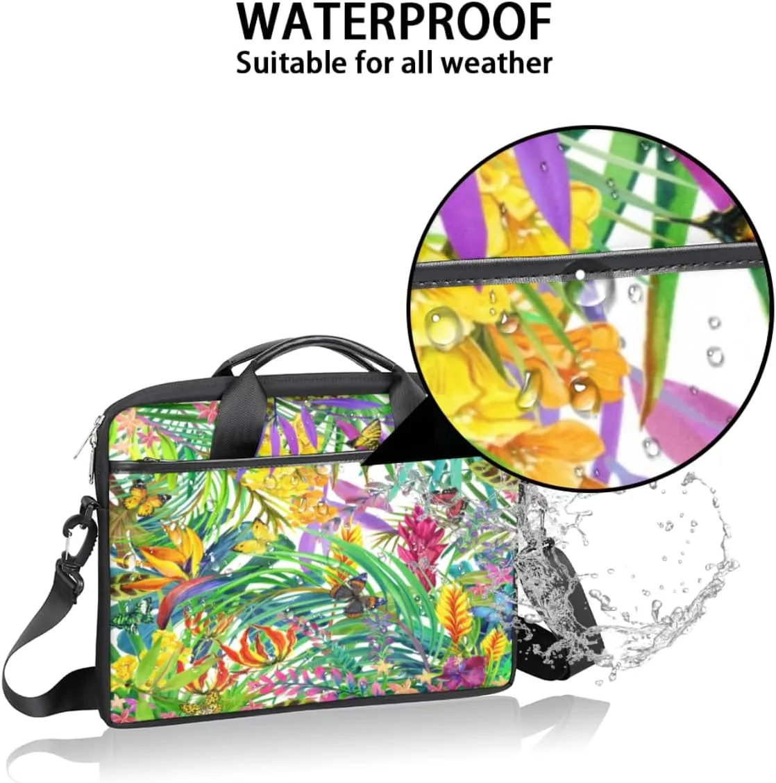 Laptop Bag Case Shoulder Messenger Carrying Bag 13 14 15 Inch Waterproof Computer Sleeve Cover