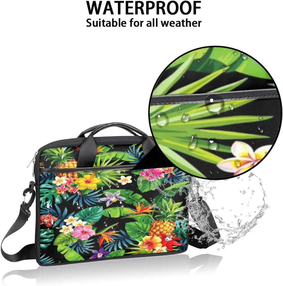 Laptop Bag Case Shoulder Messenger Carrying Bag 13 14 15 Inch Waterproof Computer Sleeve Cover