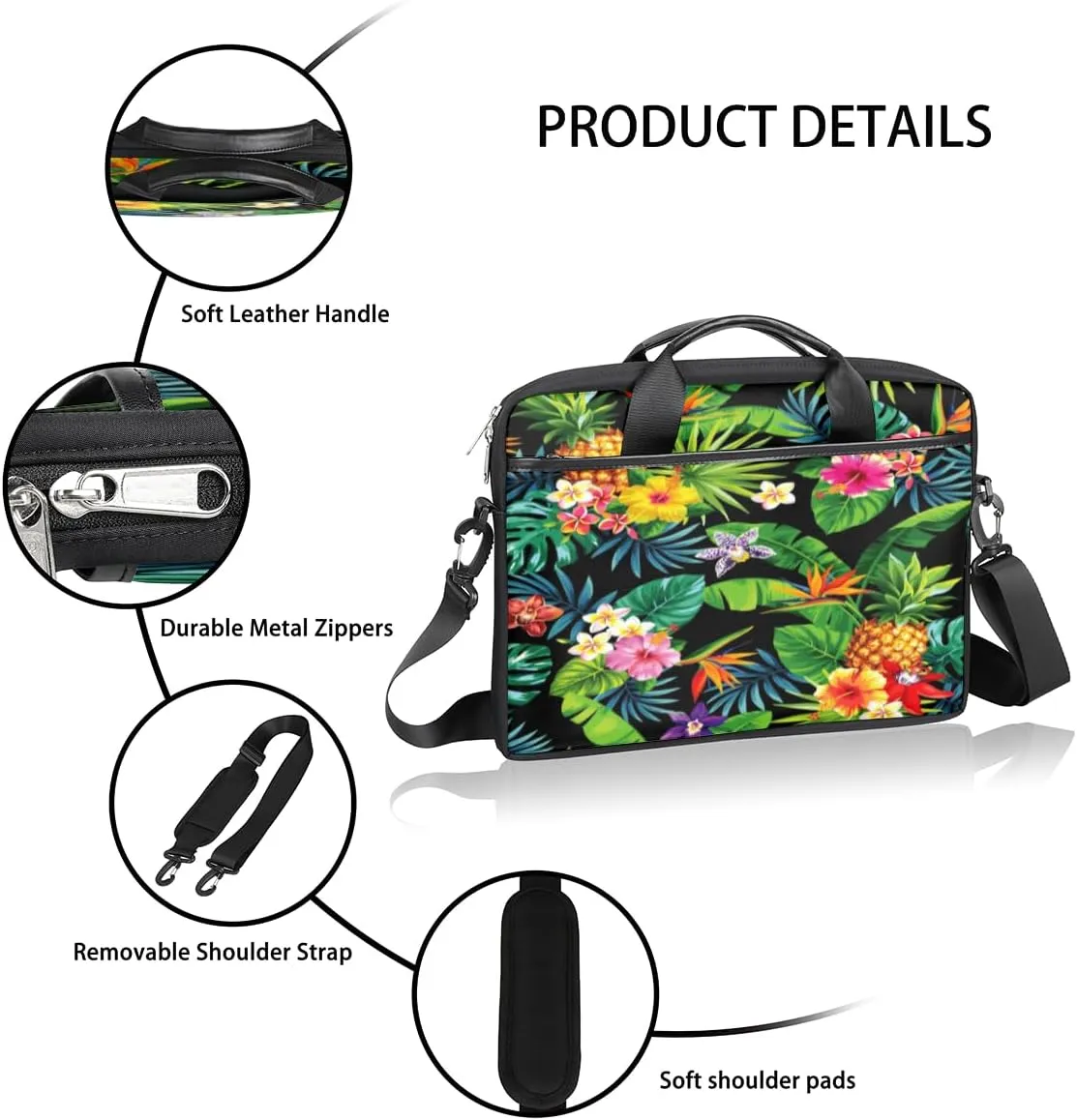 Laptop Bag Case Shoulder Messenger Carrying Bag 13 14 15 Inch Waterproof Computer Sleeve Cover