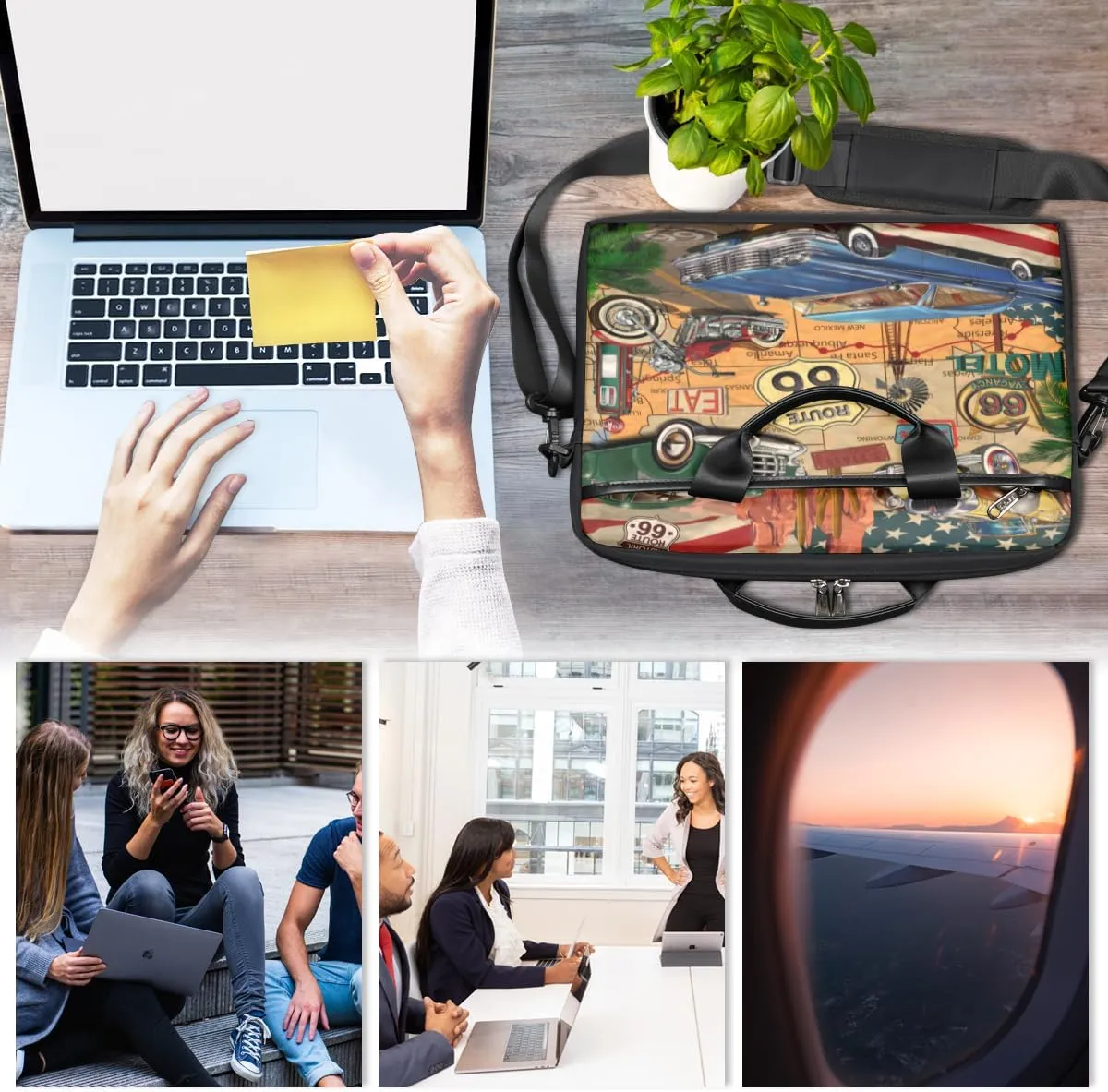Laptop Bag Case Shoulder Messenger Carrying Bag 13 14 15 Inch Waterproof Computer Sleeve Cover