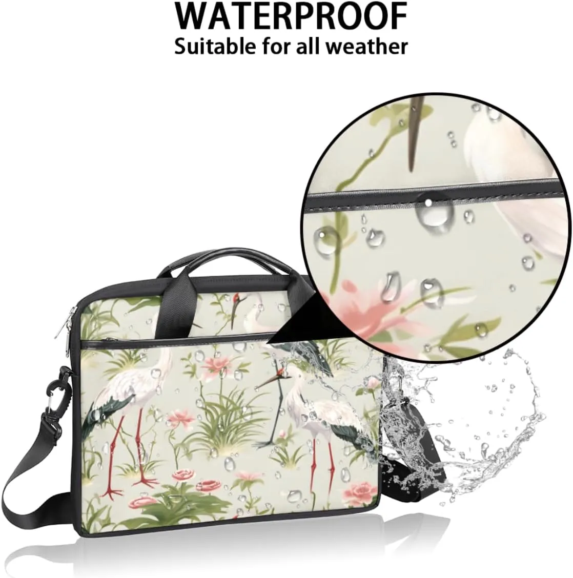 Laptop Bag Case Shoulder Messenger Carrying Bag 13 14 15 Inch Waterproof Computer Sleeve Cover