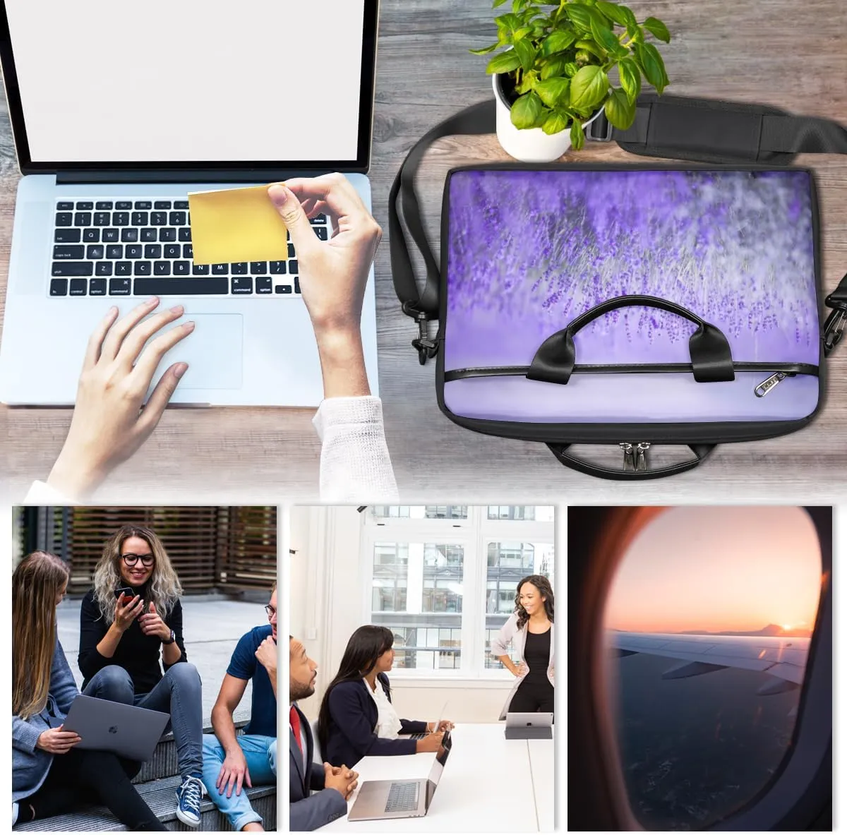 Laptop Bag Case Shoulder Messenger Carrying Bag 13 14 15 Inch Waterproof Computer Sleeve Cover