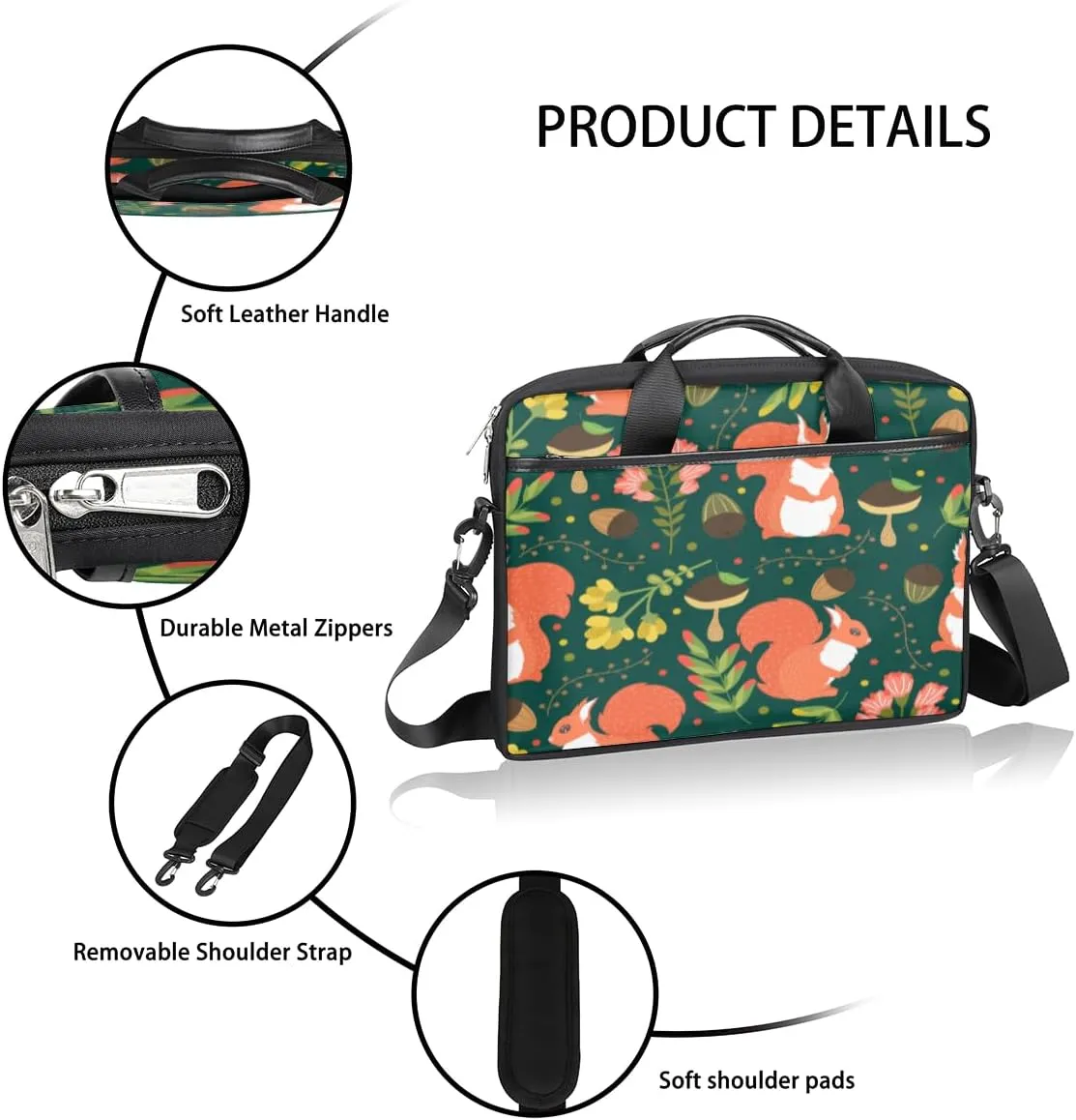 Laptop Bag Case Shoulder Messenger Carrying Bag 13 14 15 Inch Waterproof Computer Sleeve Cover