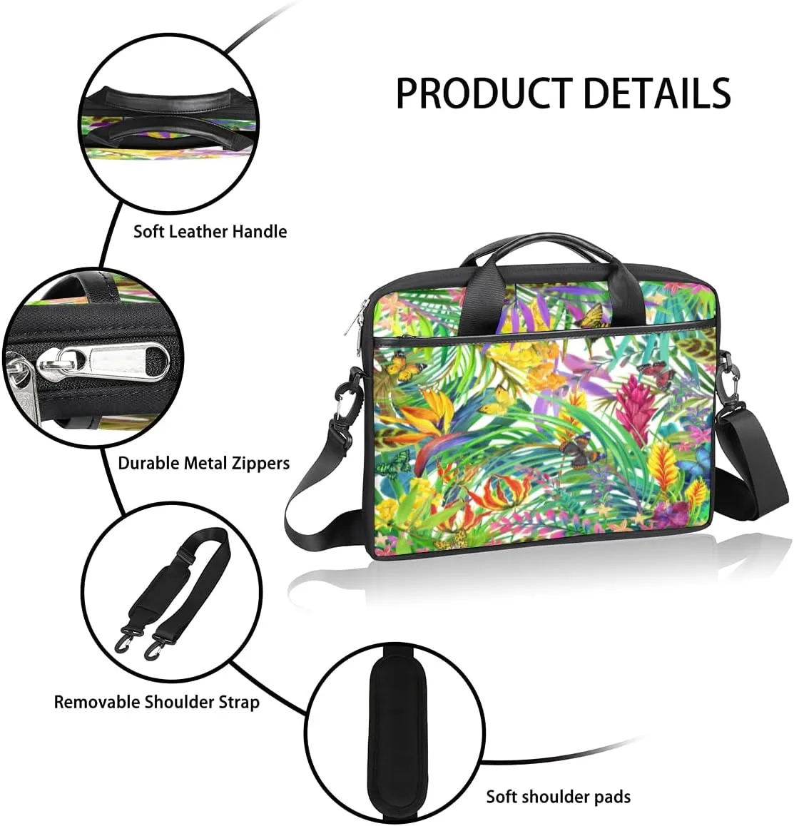 Laptop Bag Case Shoulder Messenger Carrying Bag 13 14 15 Inch Waterproof Computer Sleeve Cover