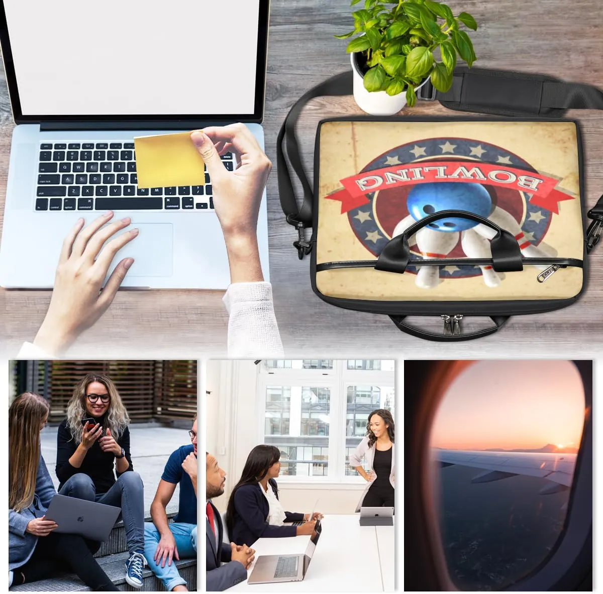 Laptop Bag Case Shoulder Messenger Carrying Bag 13 14 15 Inch Waterproof Computer Sleeve Cover
