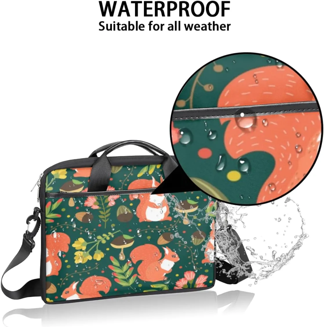 Laptop Bag Case Shoulder Messenger Carrying Bag 13 14 15 Inch Waterproof Computer Sleeve Cover