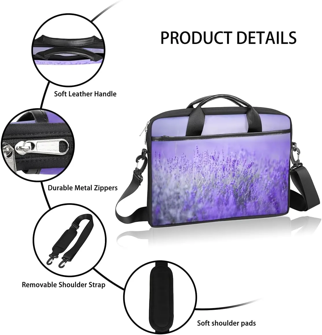 Laptop Bag Case Shoulder Messenger Carrying Bag 13 14 15 Inch Waterproof Computer Sleeve Cover