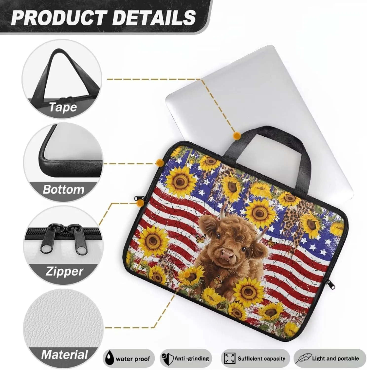 Laptop Bag Case Womens Mens Leather Briefcase with Handle Casual Computer Carrying Bag Cover 10 Inch- 17 Inch