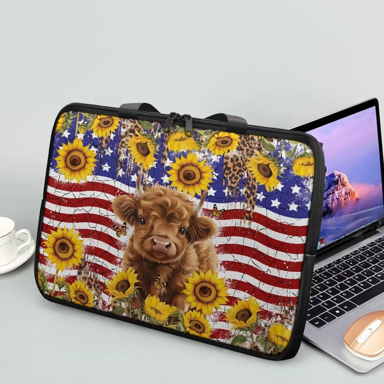 Laptop Bag Case Womens Mens Leather Briefcase with Handle Casual Computer Carrying Bag Cover 10 Inch- 17 Inch