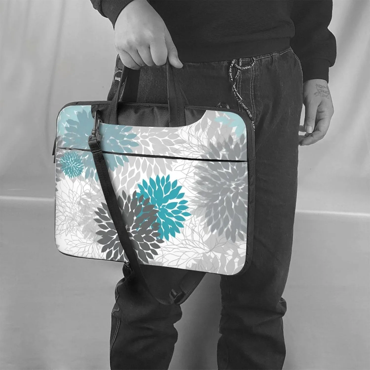 Laptop Bag fit,Skull and US Flag Laptop Briefcase, Suitable for Office School Travel