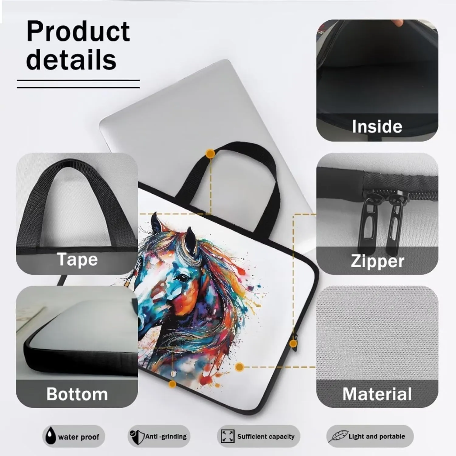 Laptop Bag for Men, Large Tote Bag Teacher Work Bag Briefcase for Boys Work University Travel