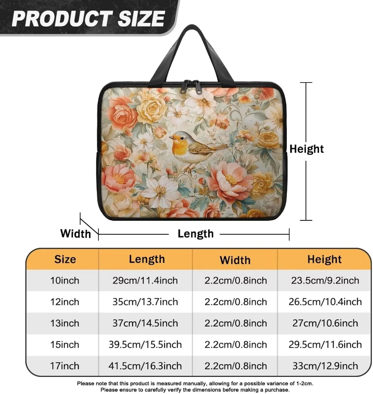 Laptop Bag for Women Men Portable Laptop Tote Bag Waterproof Computer Handbag Case Sleeve for Notebooks 10-17inch