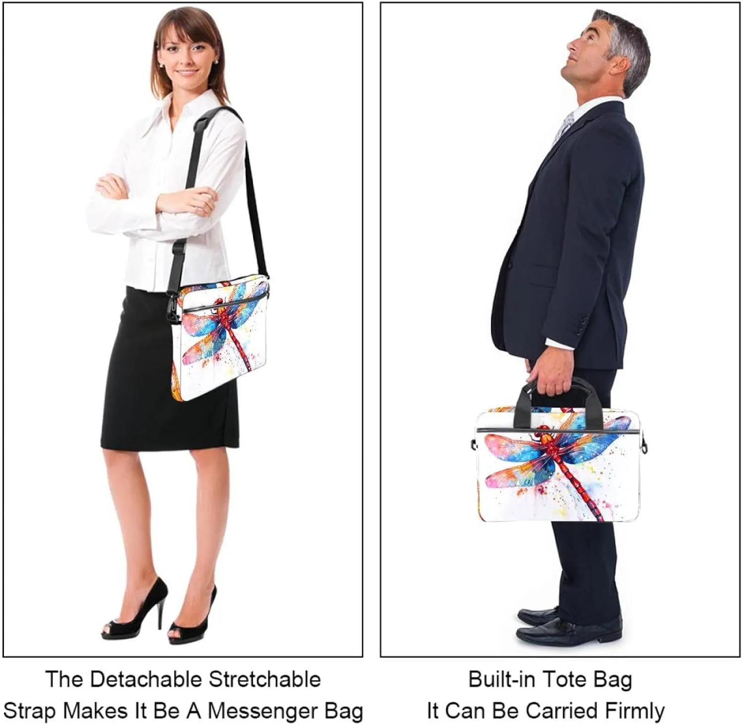 Laptop Bag Messenger Bag Sleeve Slim Laptop Briefcase with Handle Shoulder Strap