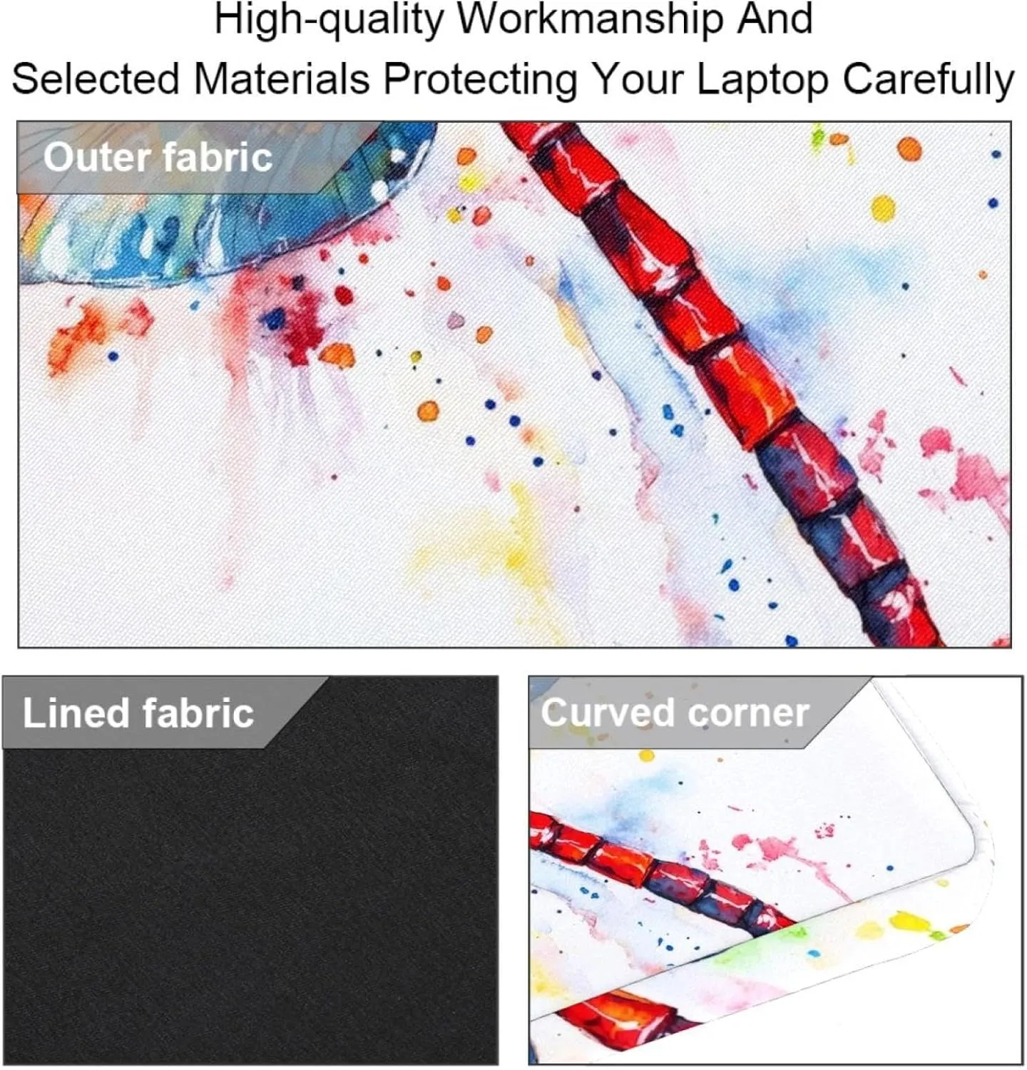 Laptop Bag Messenger Bag Sleeve Slim Laptop Briefcase with Handle Shoulder Strap
