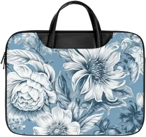 Laptop Bag Premium Laptop Case Briefcase Hand Painted Flower Computer Tote Bag Portable Messenger Bag for Men