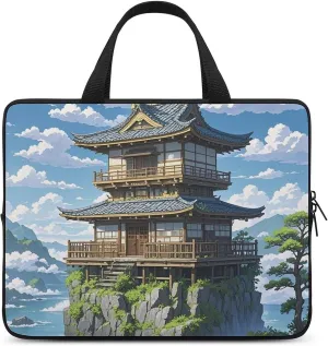 Laptop Case Sleeve Shockproof Computer Carrying Bag Japanese Architecture Laptop Bag Tote Lightweight Notebook Case Cover Traveling Briefcase Handle Bags for Travel Business 17inch