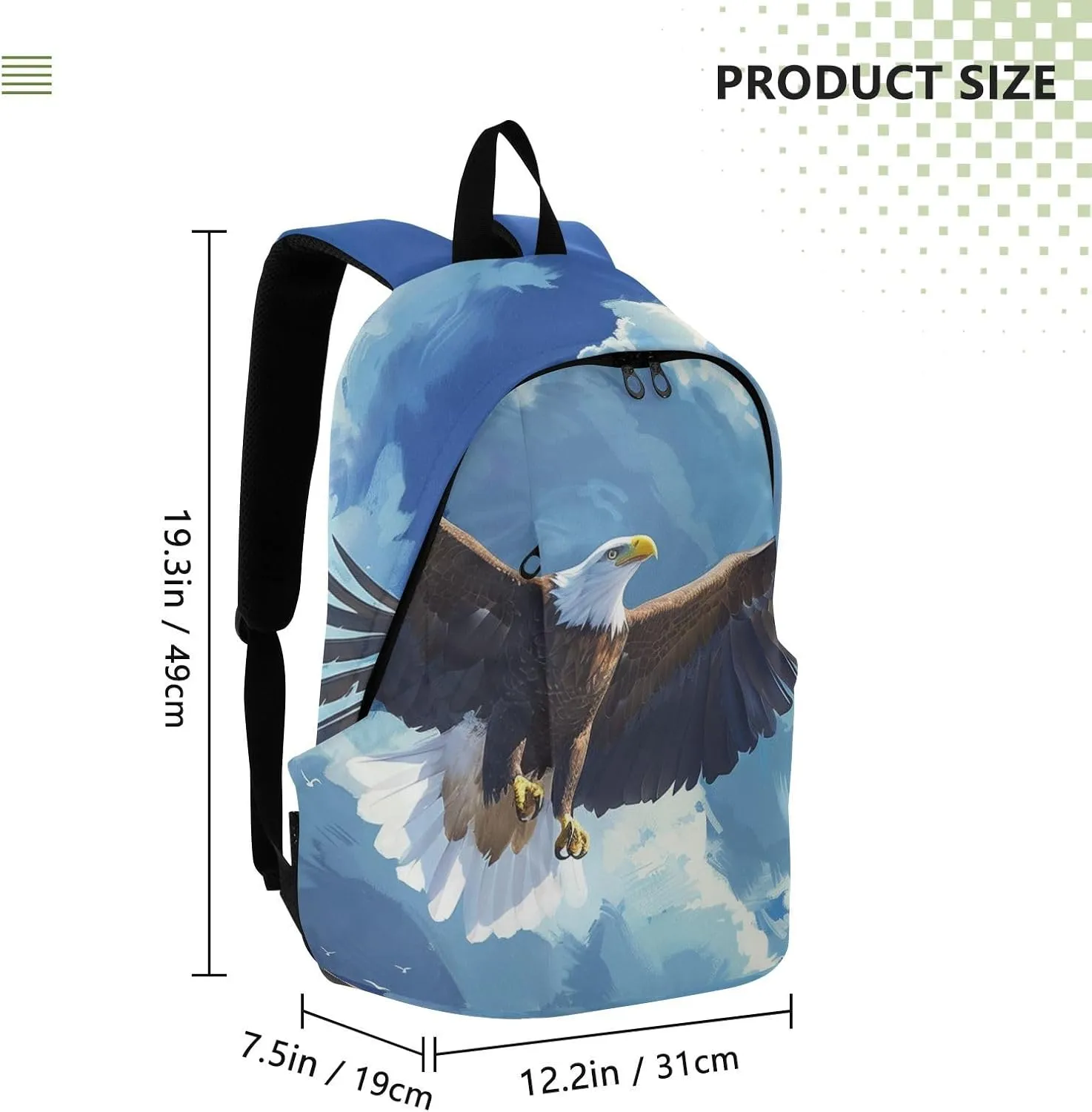 Laptop Computer Backpack Purse For Men Women Large Capacity Lightweight Bag Outdoor Daypack Travel Animals Print,blue sky carve