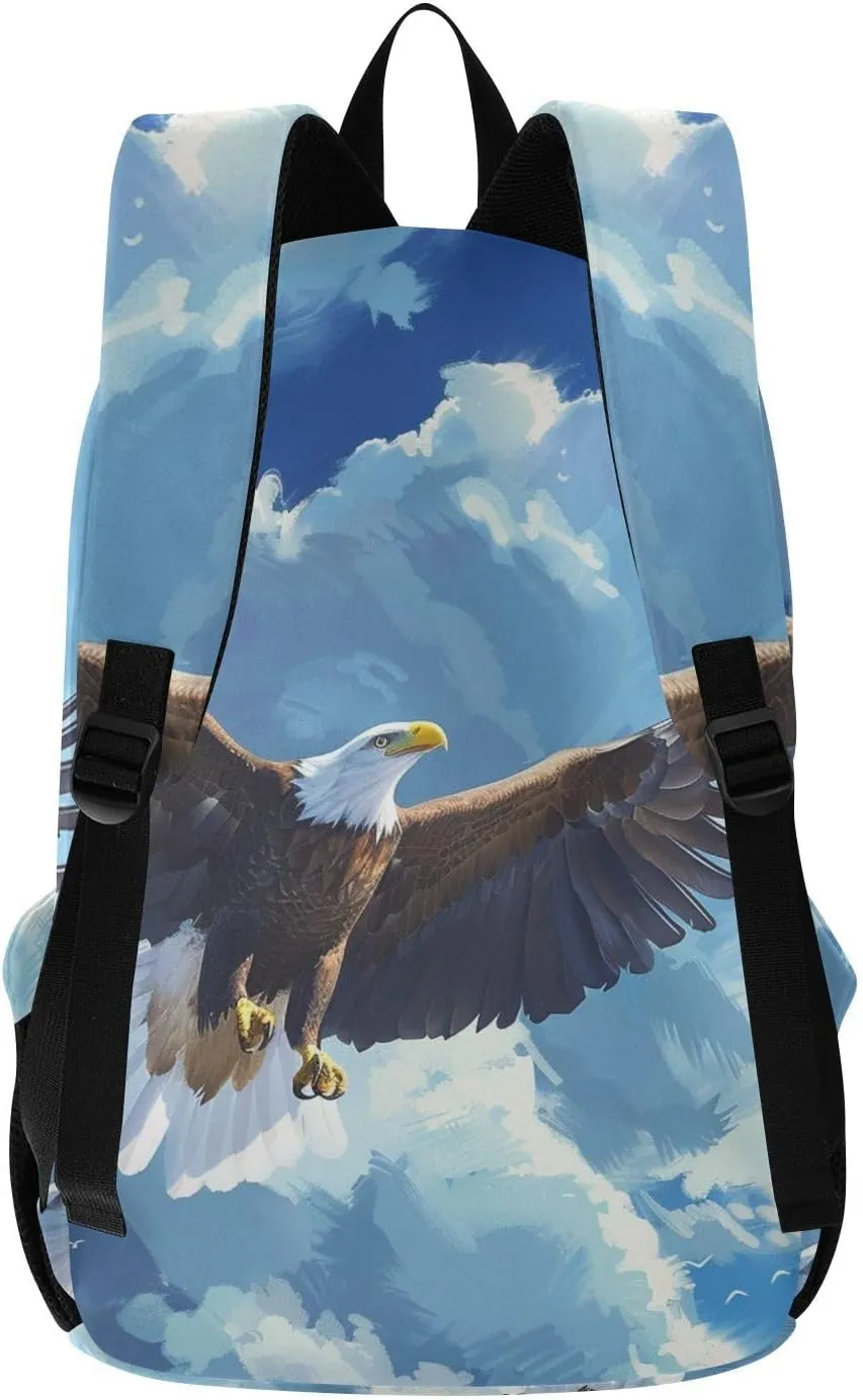Laptop Computer Backpack Purse For Men Women Large Capacity Lightweight Bag Outdoor Daypack Travel Animals Print,blue sky carve