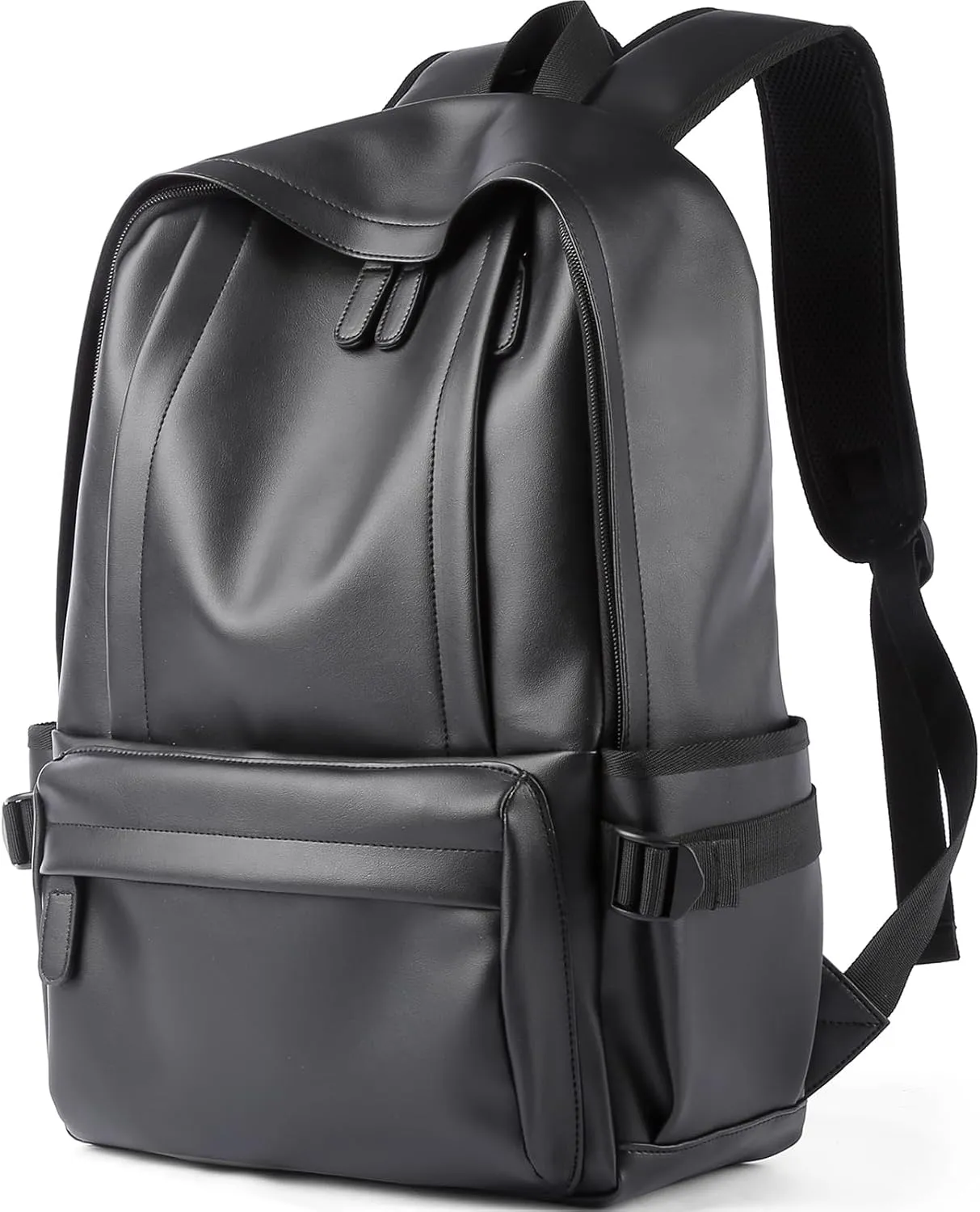 Laptop Leather Travel Backpack For Men Water-Repellent Carry On Back Pack For Travel Business Work computer Backpacks Fit 15.6" Laptop