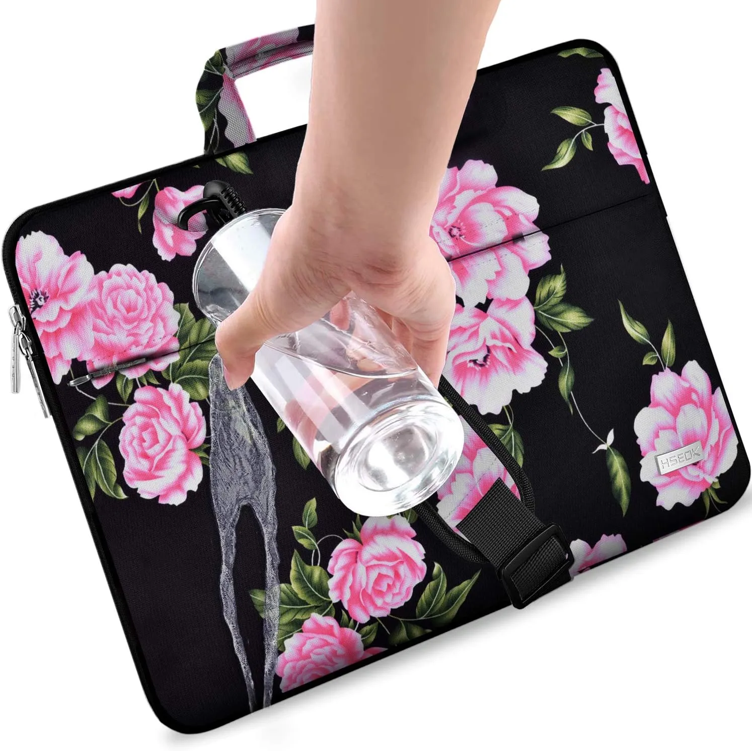 Laptop Shoulder Bag 13 13.3 14 Inch Case Compatible with MacBook Pro 14 2025-2021 M4/M3/M2/M1, Mac Air/pro 13-13.3 Inch and Most Popular 13-14 Notebooks,Spill-Resistant Briefcase,Peony