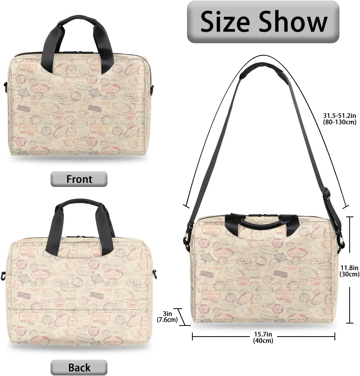 Laptop Shoulder Bag 14 15 15.6 inch Computer Bags Travel Offices Work Carrying Handbag Briefcase