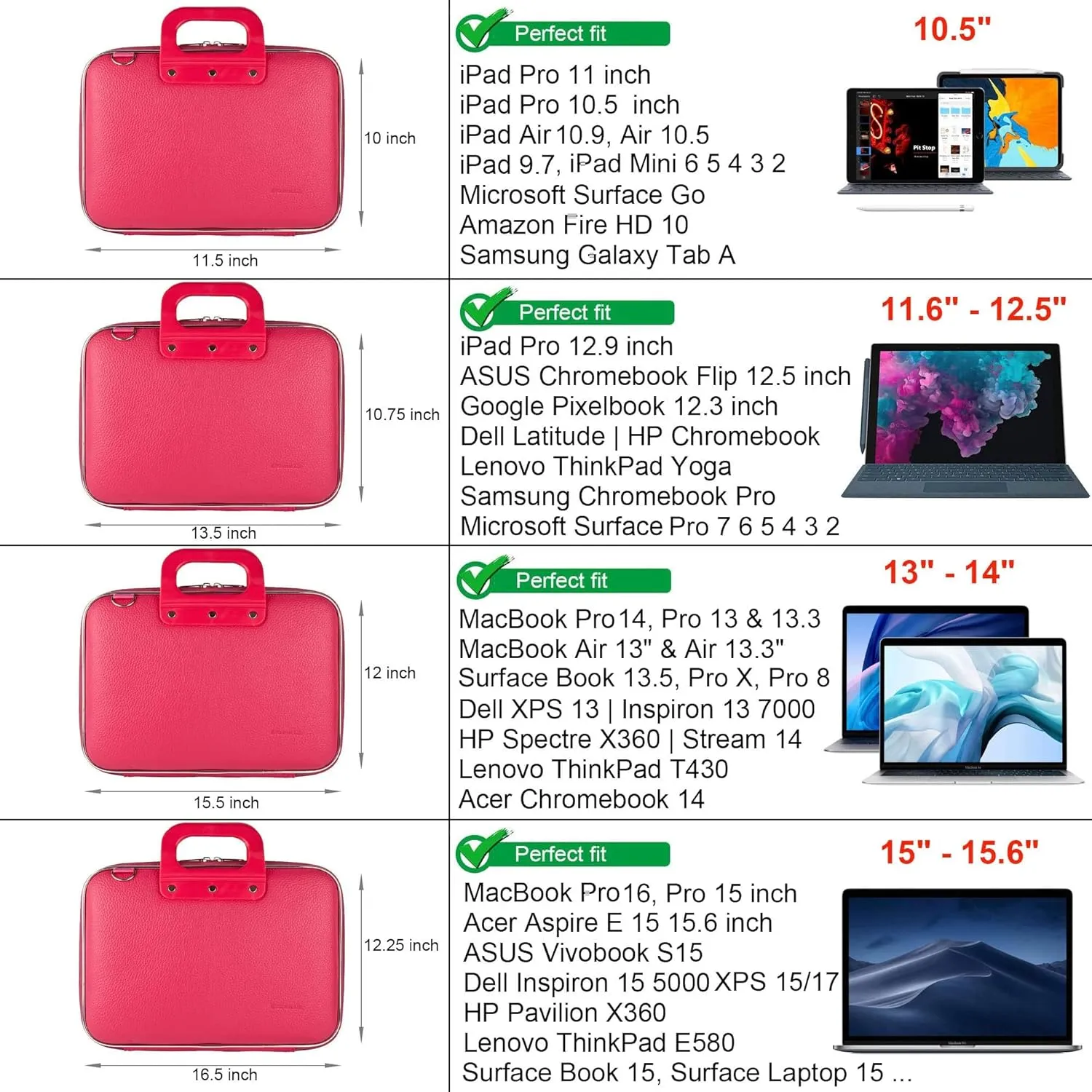 Laptop Shoulder Bag 14 Inch Women for MacBook, XPS 13, Latitude 14, Aspire 3, Swift 3/5/7, VivoBook 14, ROG Flow Z13