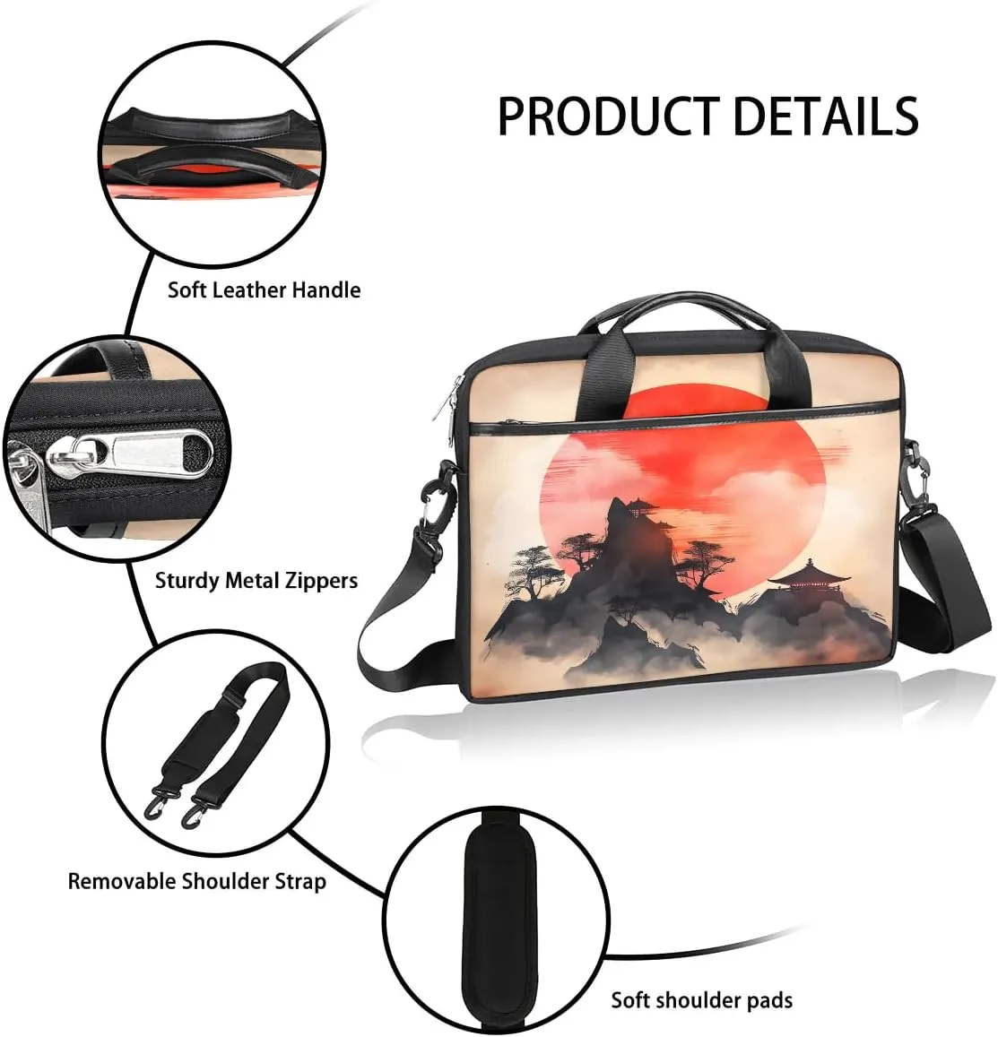Laptop Shoulder Bag for 13-15 Inch Waterproof Laptop Sleeve Case Bag Slim Computer Carry Case Computer Cases for Laptops