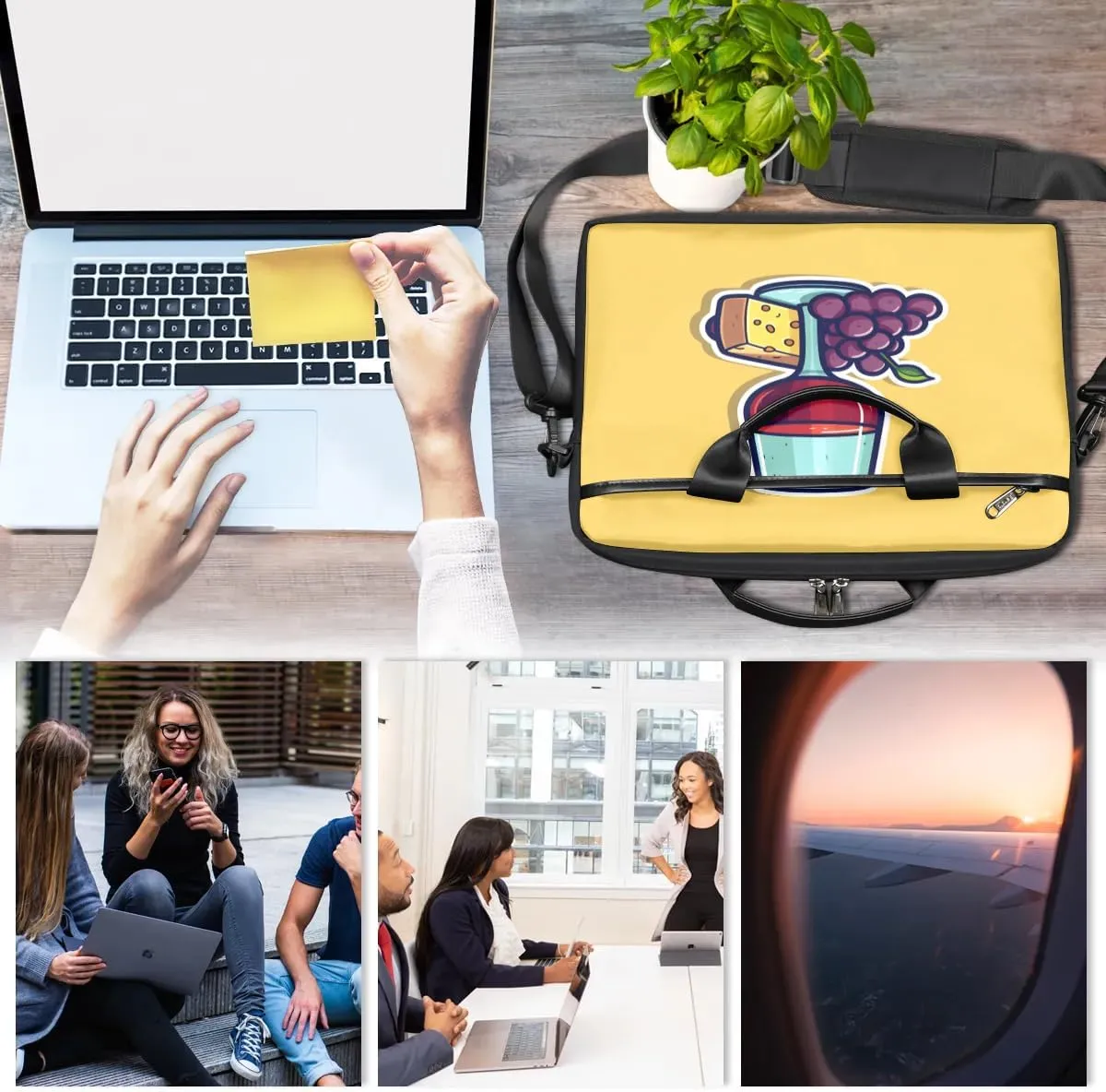 Laptop Shoulder Bag for 13-15 Inch Waterproof Laptop Sleeve Case Bag Slim Computer Carry Case Computer Cases for Laptops