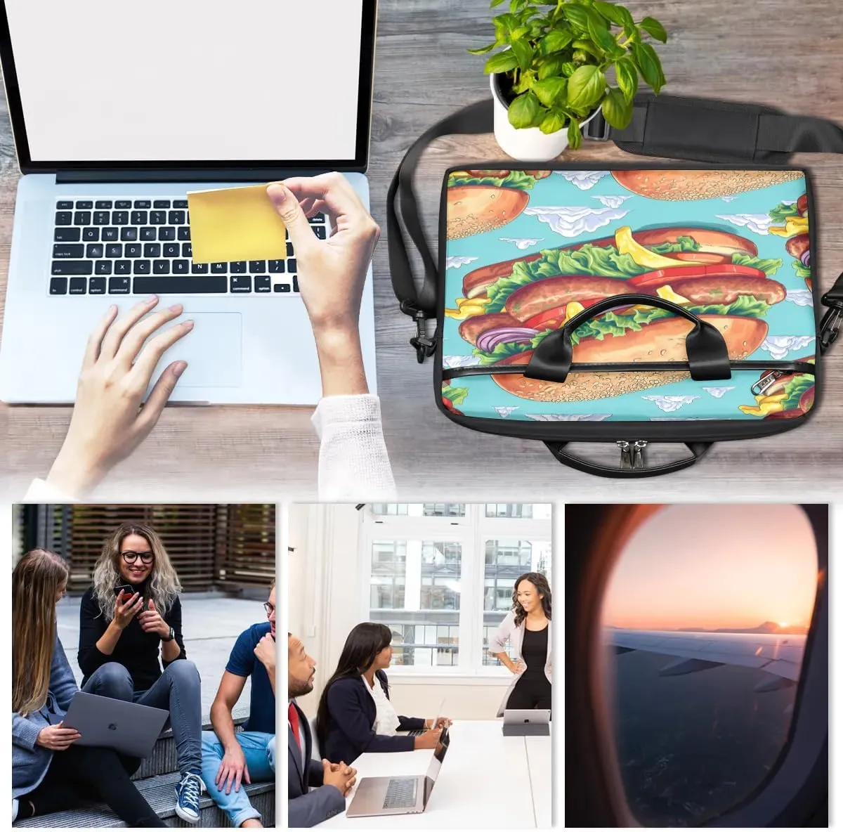 Laptop Shoulder Bag for 13-15 Inch Waterproof Laptop Sleeve Case Bag Slim Computer Carry Case Computer Cases for Laptops