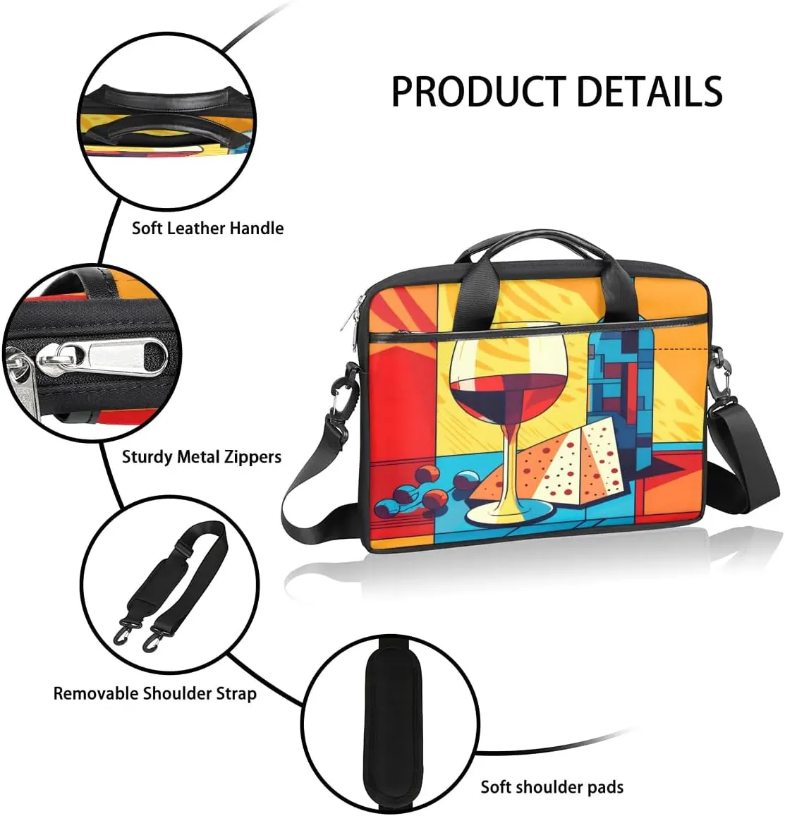 Laptop Shoulder Bag for 13-15 Inch Waterproof Laptop Sleeve Case Bag Slim Computer Carry Case Computer Cases for Laptops