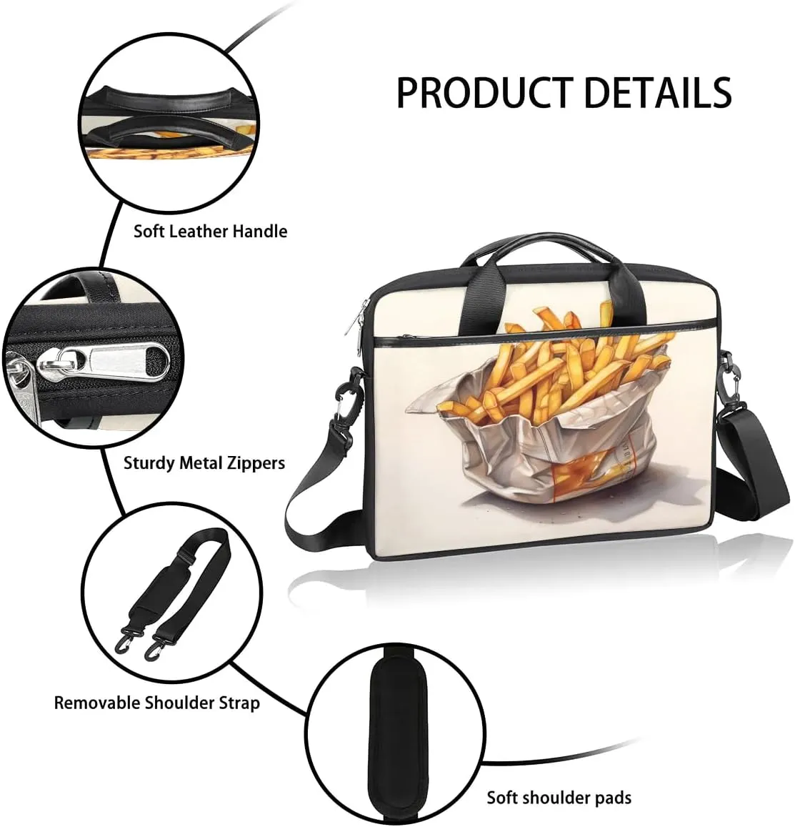 Laptop Shoulder Bag for 13-15 Inch Waterproof Laptop Sleeve Case Bag Slim Computer Carry Case Computer Cases for Laptops