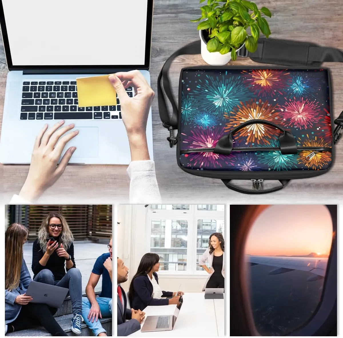 Laptop Shoulder Bag for 13-15 Inch Waterproof Laptop Sleeve Case Bag Slim Computer Carry Case Computer Cases for Laptops