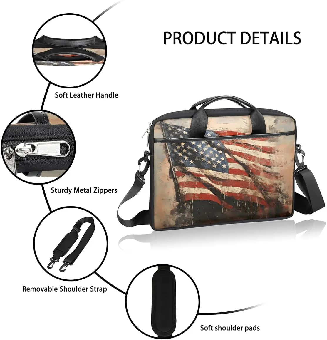 Laptop Shoulder Bag for 13-15 Inch Waterproof Laptop Sleeve Case Bag Slim Computer Carry Case Computer Cases for Laptops