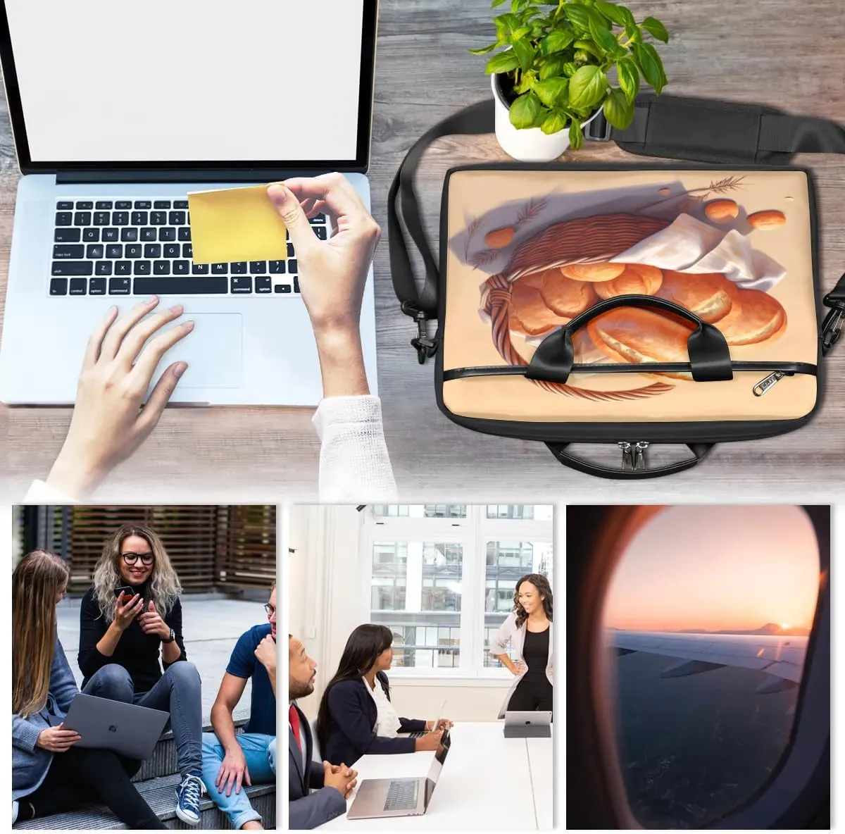 Laptop Shoulder Bag for 13-15 Inch Waterproof Laptop Sleeve Case Bag Slim Computer Carry Case Computer Cases for Laptops