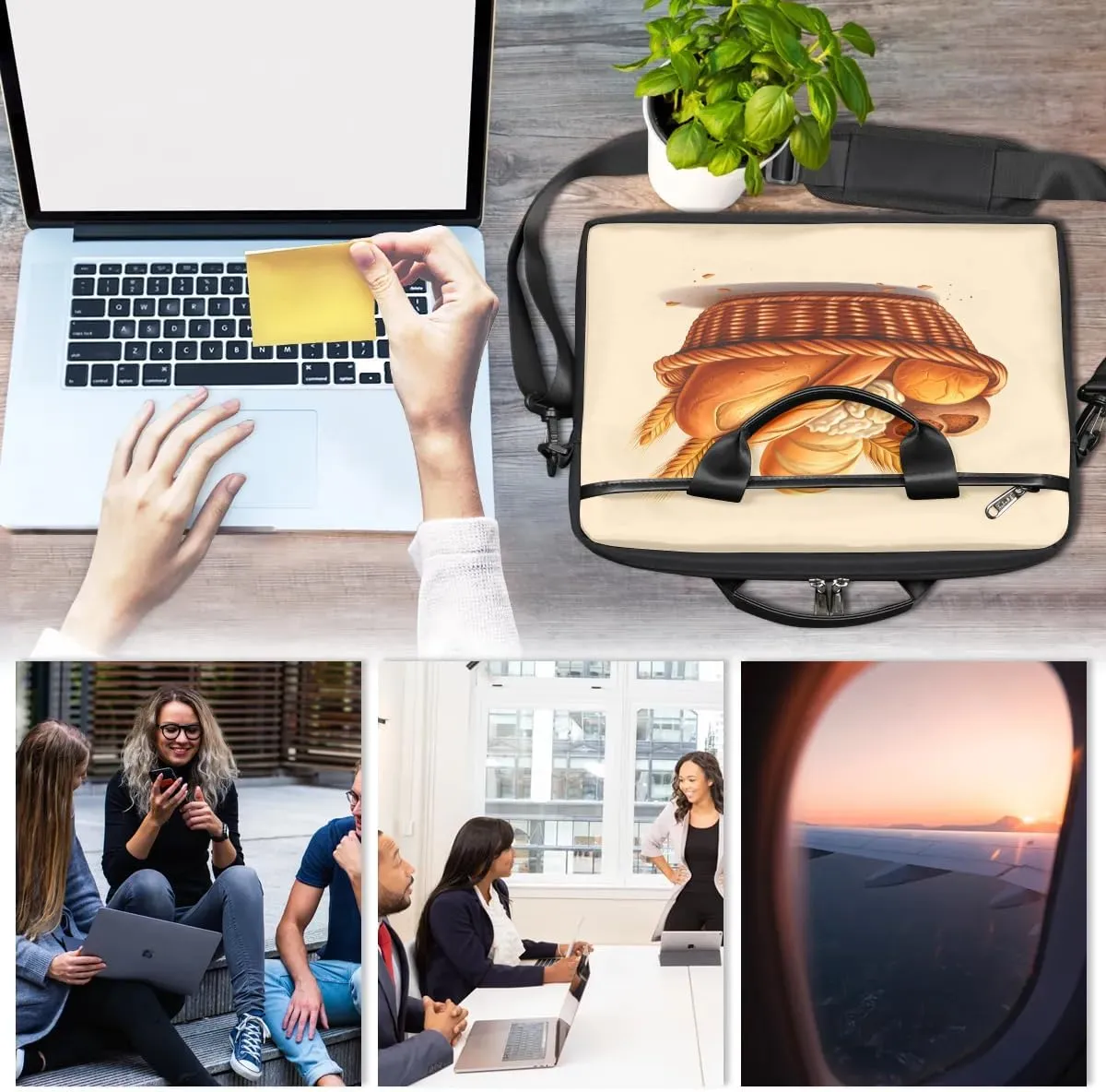 Laptop Shoulder Bag for 13-15 Inch Waterproof Laptop Sleeve Case Bag Slim Computer Carry Case Computer Cases for Laptops