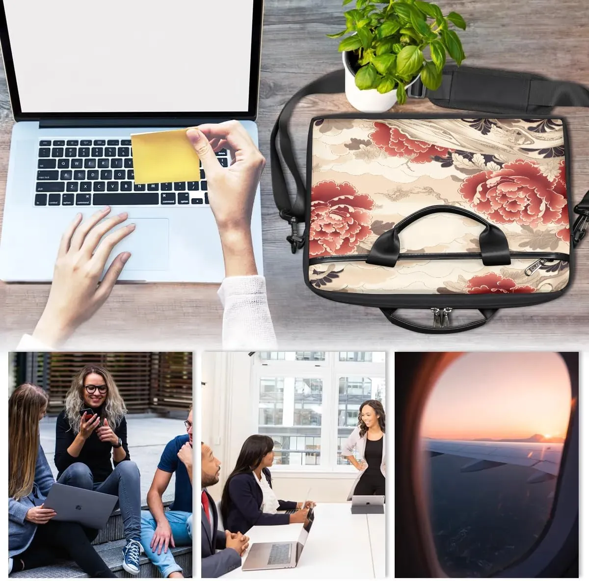 Laptop Shoulder Bag for 13-15 Inch Waterproof Laptop Sleeve Case Bag Slim Computer Carry Case Computer Cases for Laptops